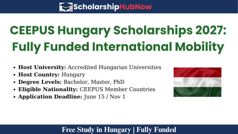 CEEPUS Hungary Scholarships 2027 international mobility opportunity