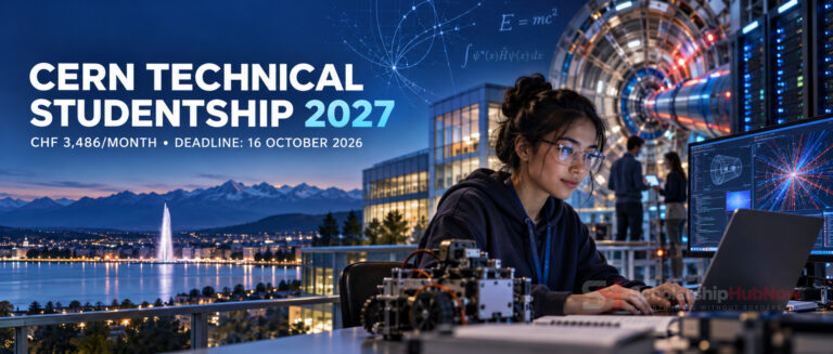 International computer science student at a Geneva research campus for the CERN Technical Studentship 2027, deadline 16 October 2026