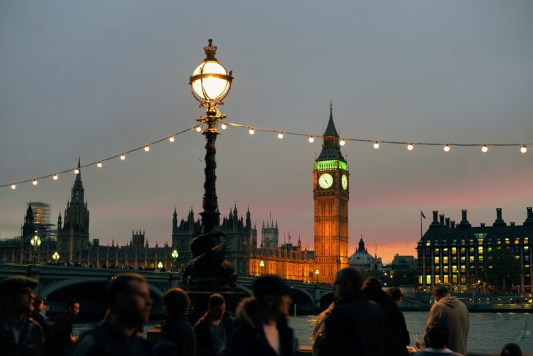 Big Ben and Westminster Bridge at dusk for Chevening Scholarship