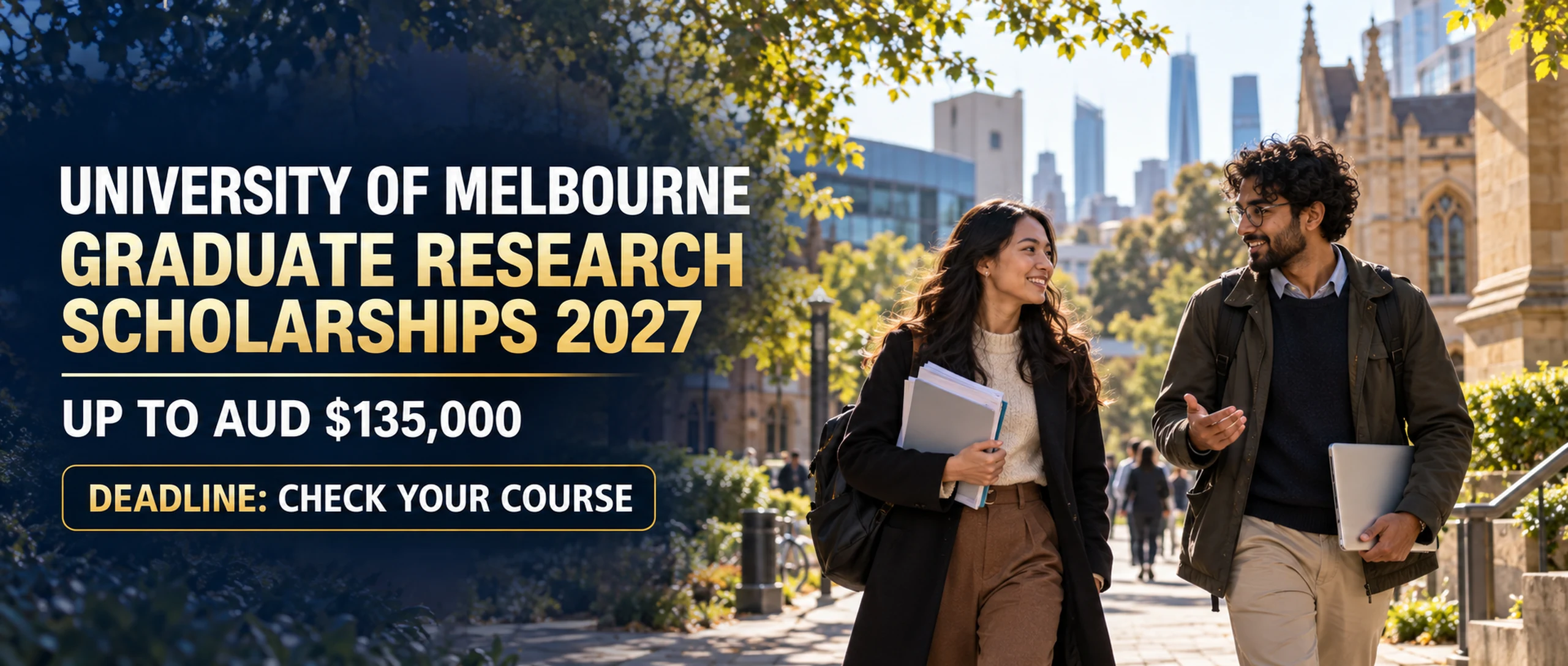 University of Melbourne Graduate Research Scholarships 2027 | Up to AUD $135,000 editorial cover