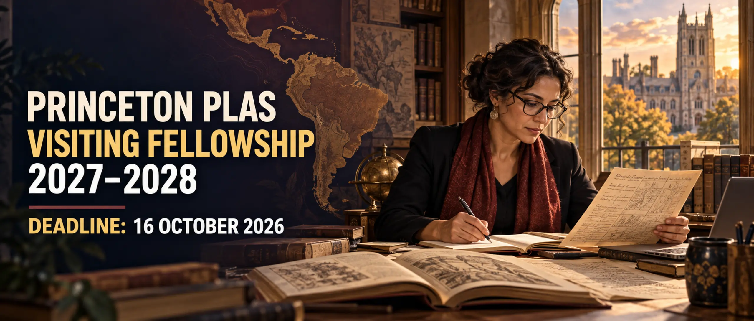 International researcher studying Latin American archives for the Princeton PLAS Visiting Fellowship 2027–2028, deadline 16 October 2026