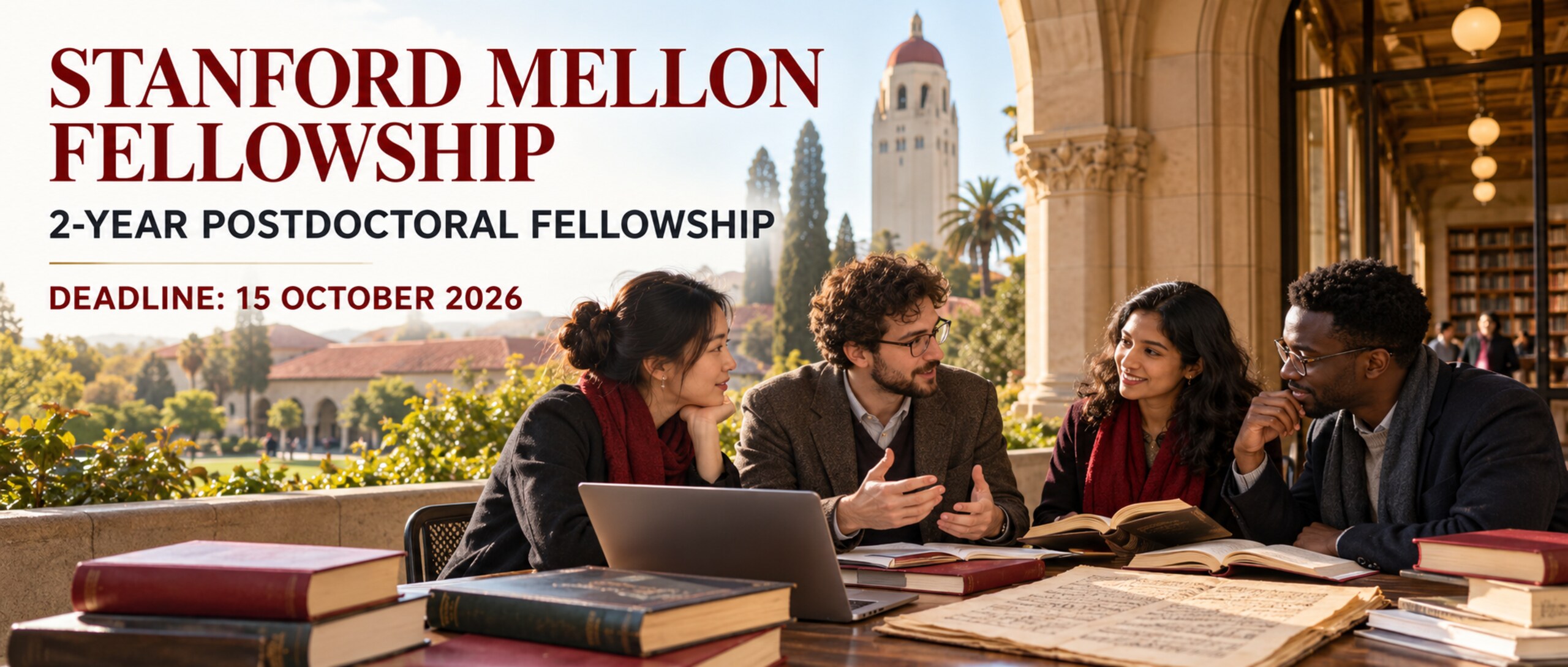Stanford Mellon Fellowship 2027 two-year postdoctoral fellowship with deadline 15 October 2026