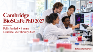 Cambridge BioSCaPe PhD 2027: Fully Funded BBSRC Studentships