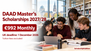 DAAD Master’s Scholarships 2027/28: €992 Monthly