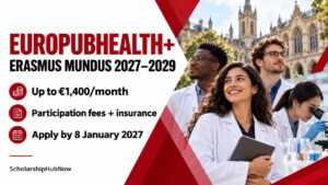 Europubhealth+ Scholarship 2027: Up to €1,400/Month