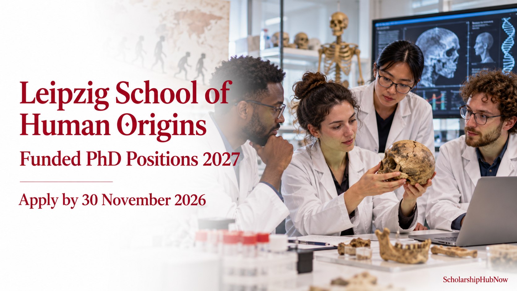 Leipzig Human Origins funded PhD 2027 — illustrative research scene