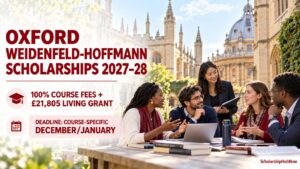 Oxford Weidenfeld-Hoffmann Scholarships 2027–28: Fully Funded