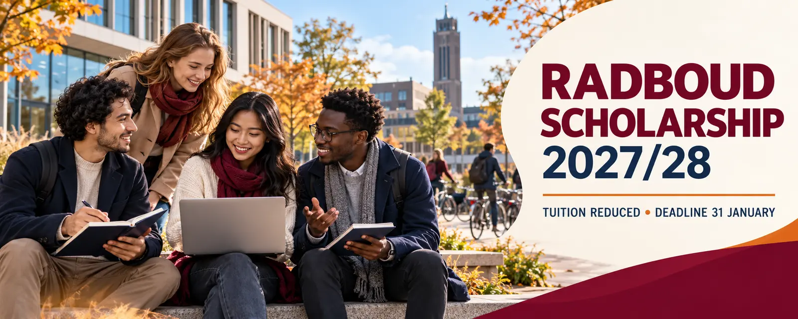International master's students in Nijmegen for the Radboud Scholarship Programme 2027/28