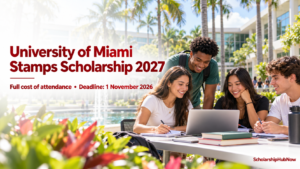 University of Miami Stamps Scholarship 2027: Full Cost Award