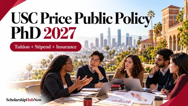 USC Price Public Policy PhD 2027 tuition stipend and insurance artwork